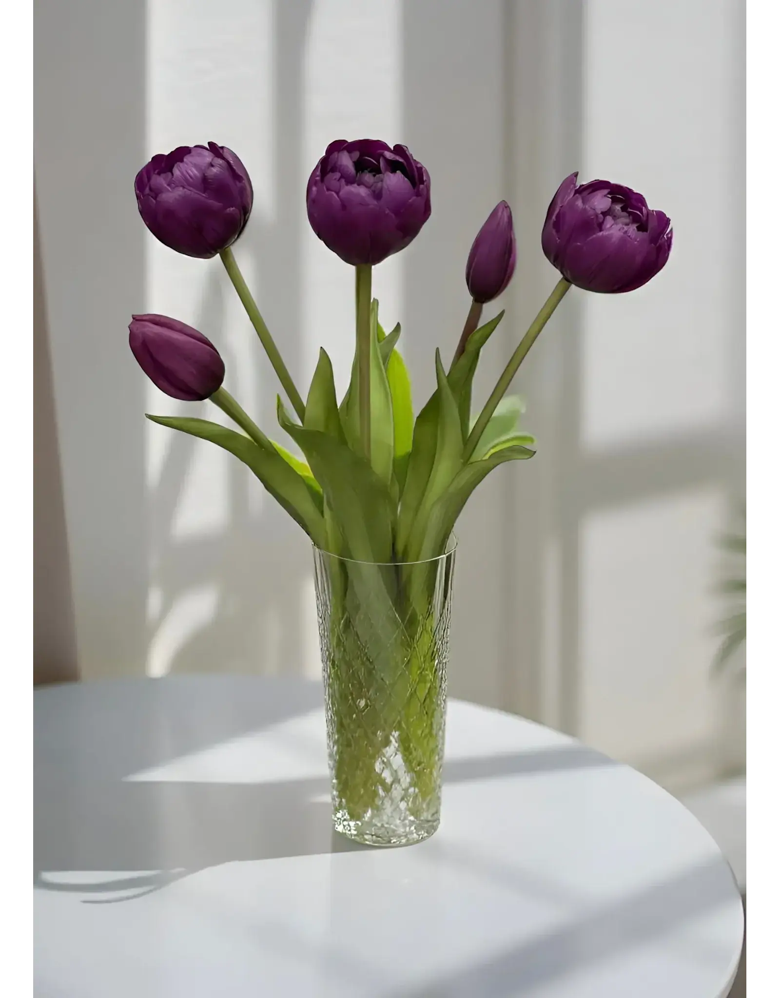 15" Fresh Touch Peony Tulip Bundle - Purple