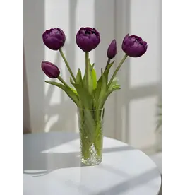 15" Fresh Touch Peony Tulip Bundle - Purple