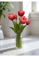 15" Fresh Touch Peony Tulip Bundle - Rose