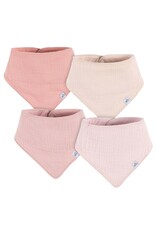 4pk Muslin Bandana Bibs - pink