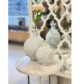 Grey Papermachi Pot - large