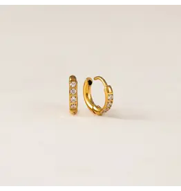 Evie 10mm Huggie Hoops - Gold