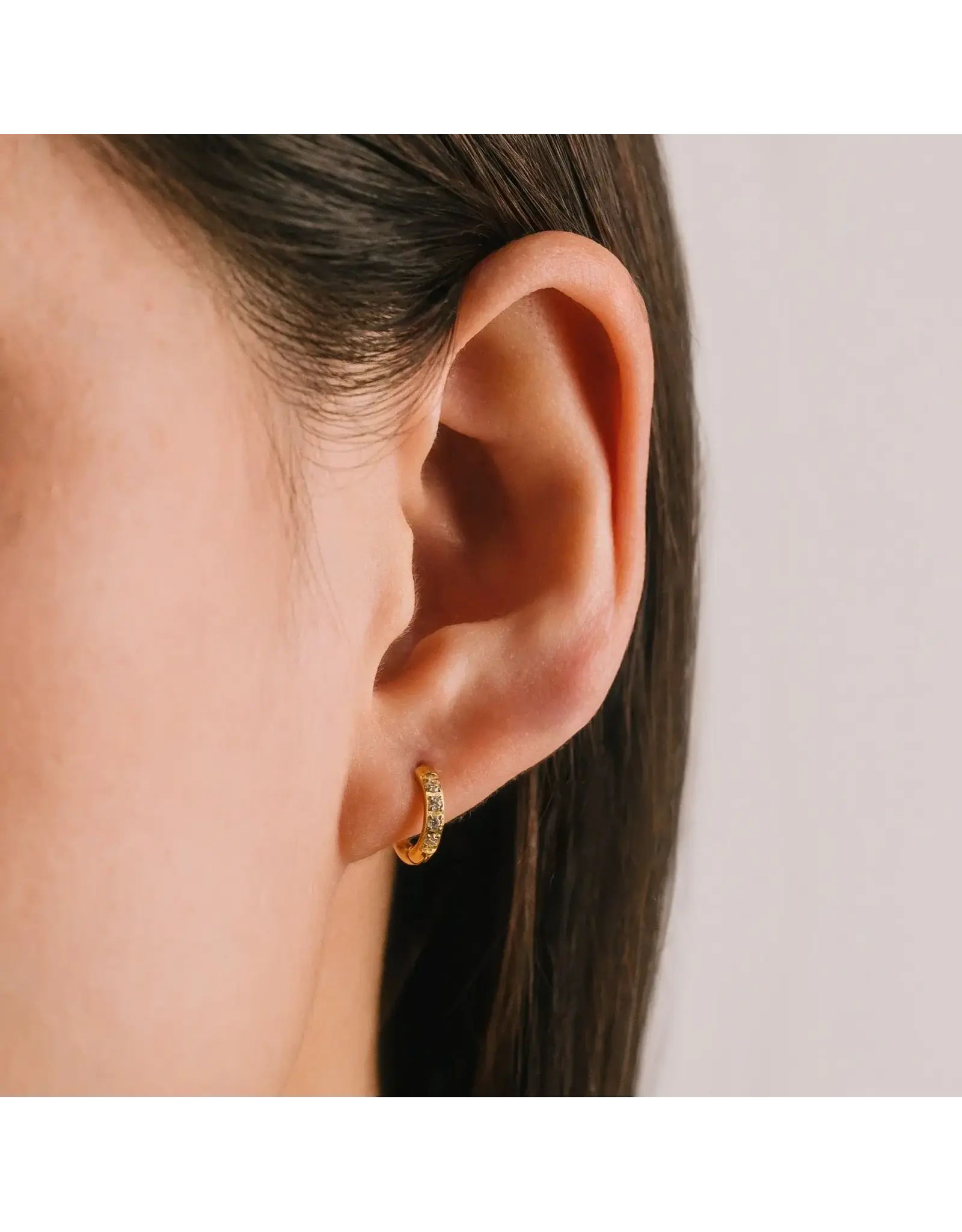 Lover's Tempo Evie 10mm Huggie Hoops - Gold