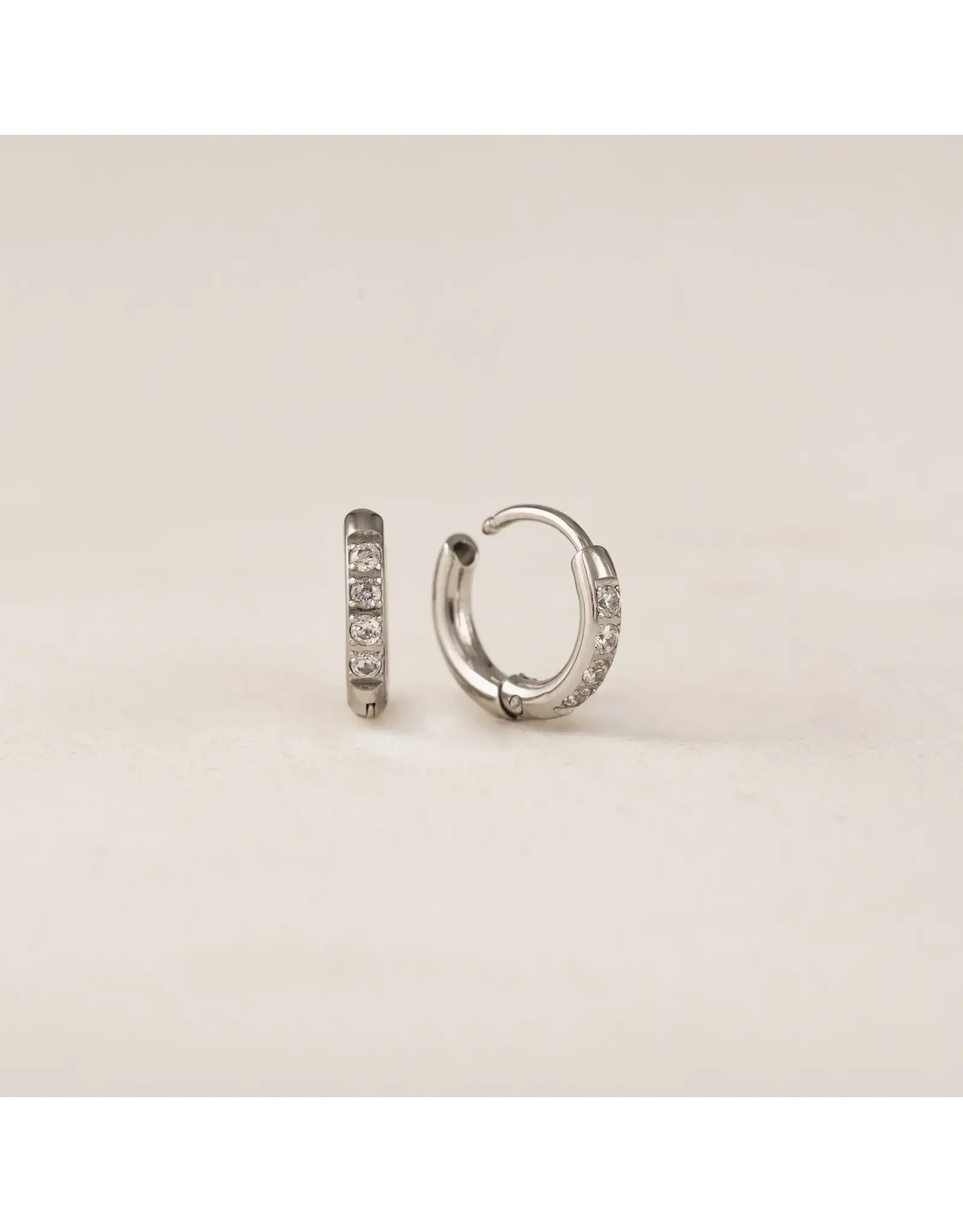 Lover's Tempo Evie 10mm Huggie Hoops - Silver