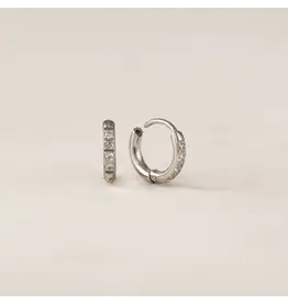 Evie 10mm Huggie Hoops - Silver