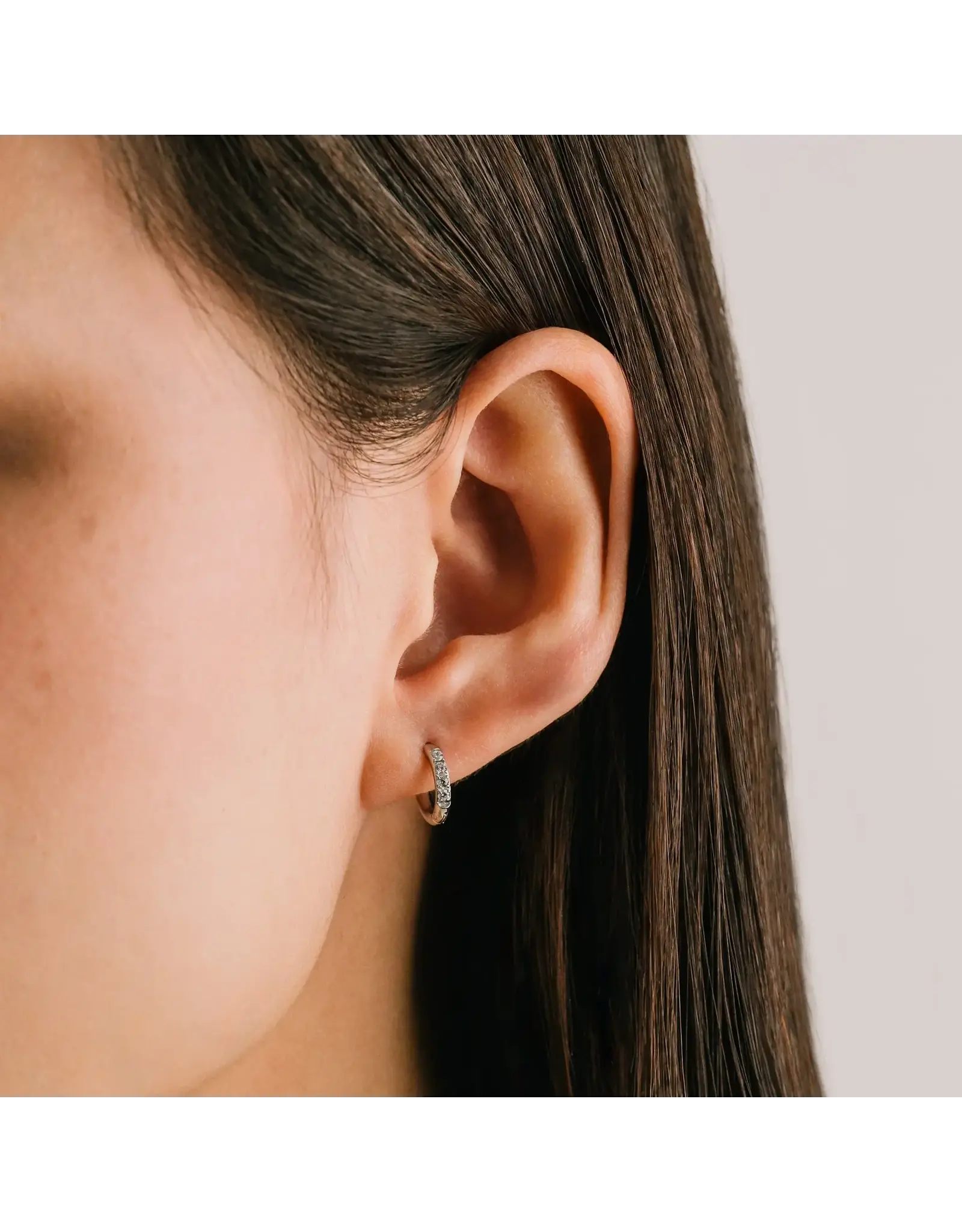 Lover's Tempo Evie 10mm Huggie Hoops - Silver