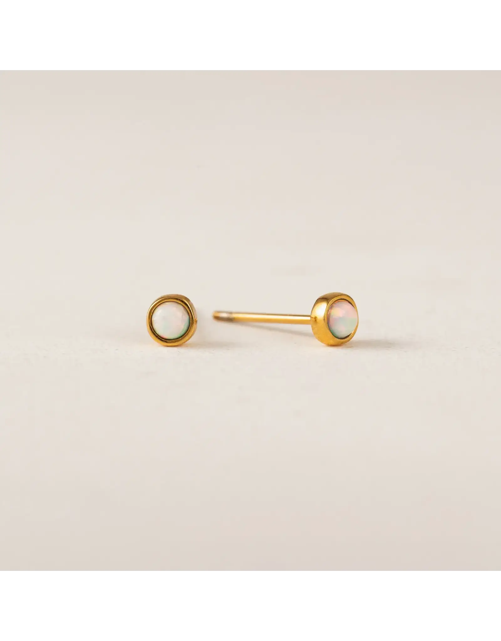 Lover's Tempo Opal Studs - Gold