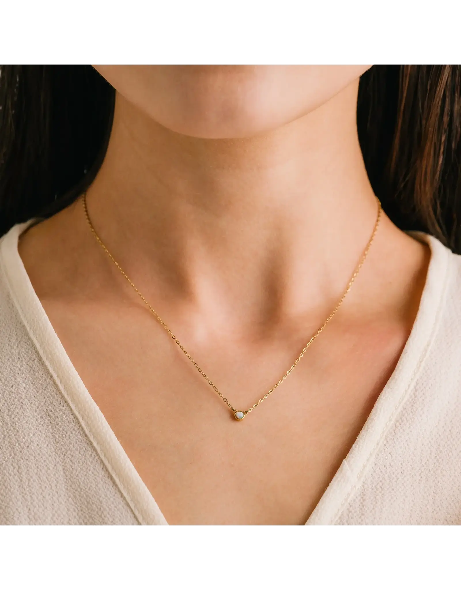 Opal Necklace - Gold