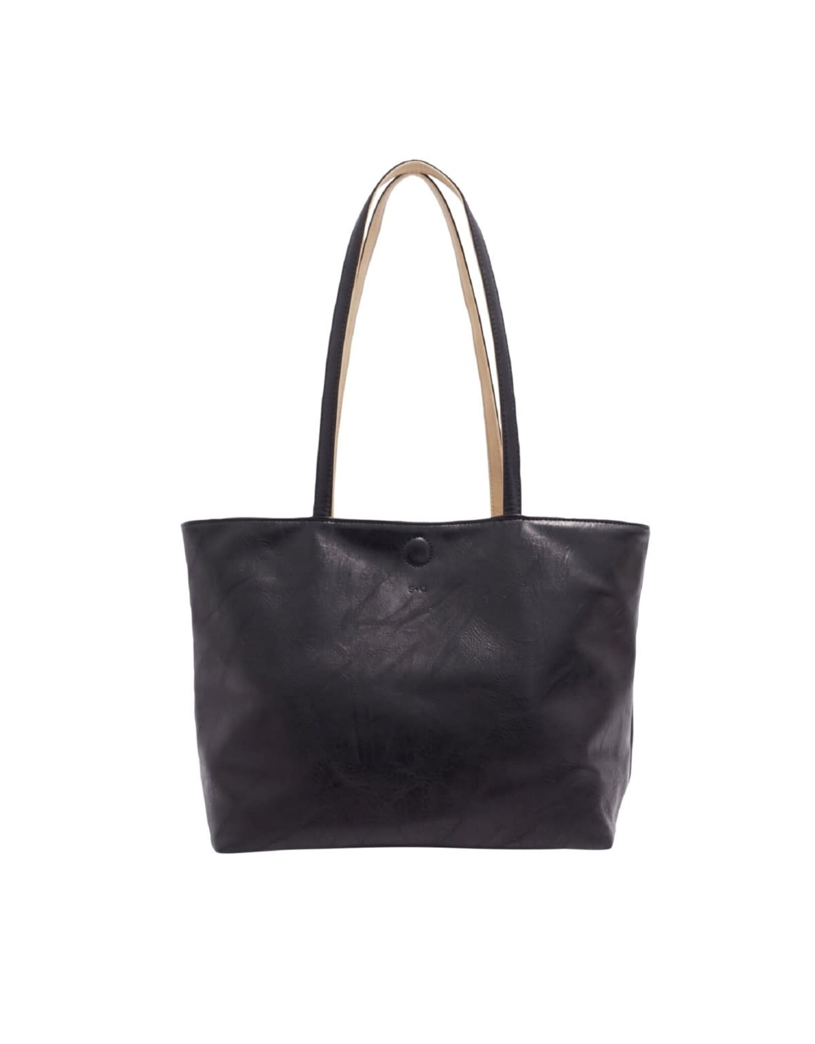 Brooke 3-in-1 Reversible Tote - Black/Light Khaki