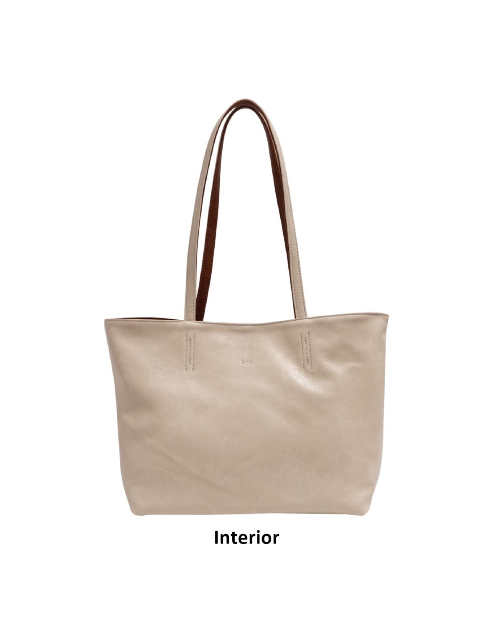 Brooke 3-in-1 Reversible Tote - Camel/Cream