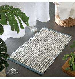 Sedona Blue/White Bath Mat