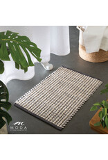 Sedona Grey/White Bath Mat