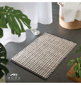 Sedona Grey/White Bath Mat