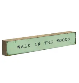 Cedar Mountain Studios Large Word Block - Walk in the Woods