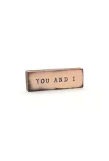 Cedar Mountain Studios Small Word Block - You and I