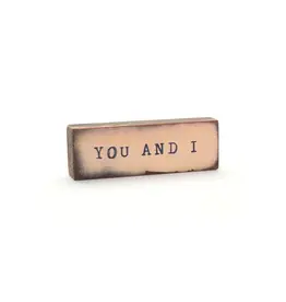 Cedar Mountain Studios Small Word Block - You and I