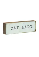 Cedar Mountain Studios Small Word Block - Cat Lady