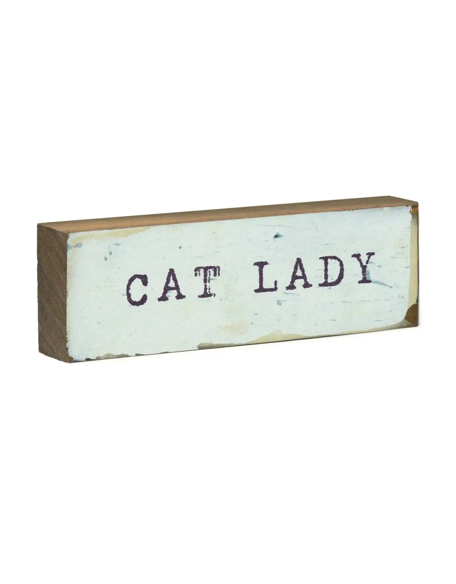Cedar Mountain Studios Small Word Block - Cat Lady