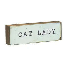 Cedar Mountain Studios Small Word Block - Cat Lady