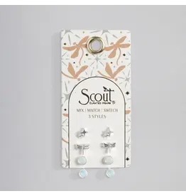 Trio Earring Set - Dragonfly/Opalite/Silver