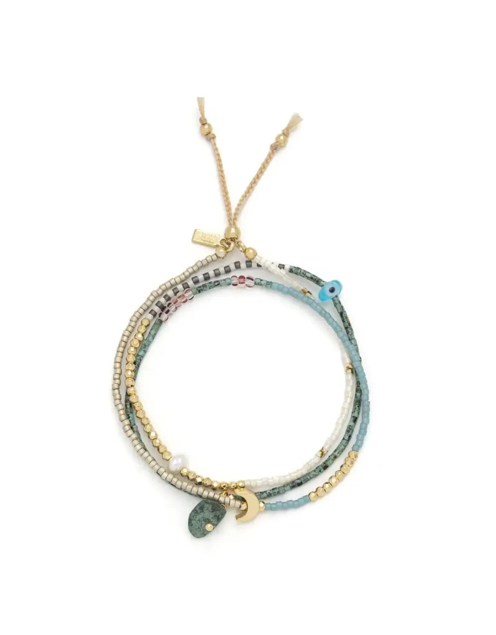 Mixed Media Wrap - Transformation/African Turquoise/Gold