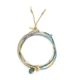 Mixed Media Wrap - Transformation/African Turquoise/Gold