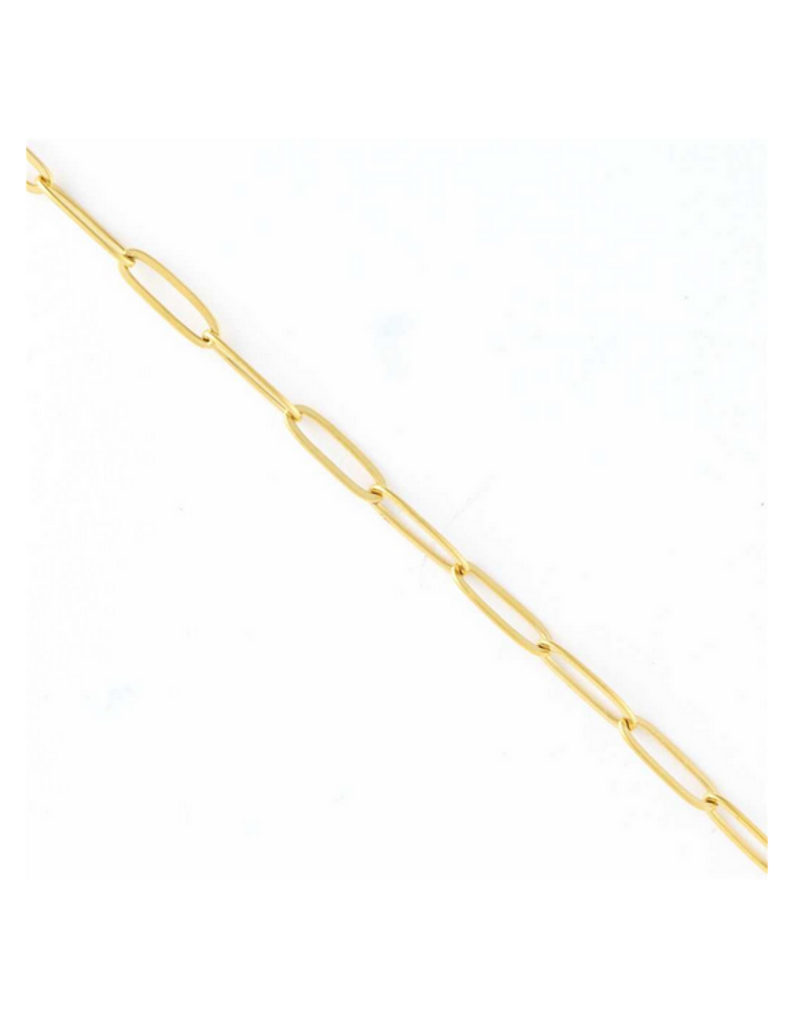 18" Gold Necklace - Paperclip