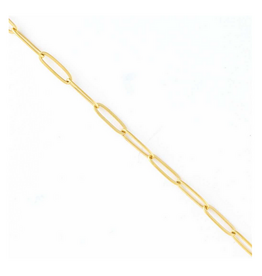 18" Gold Necklace - Paperclip