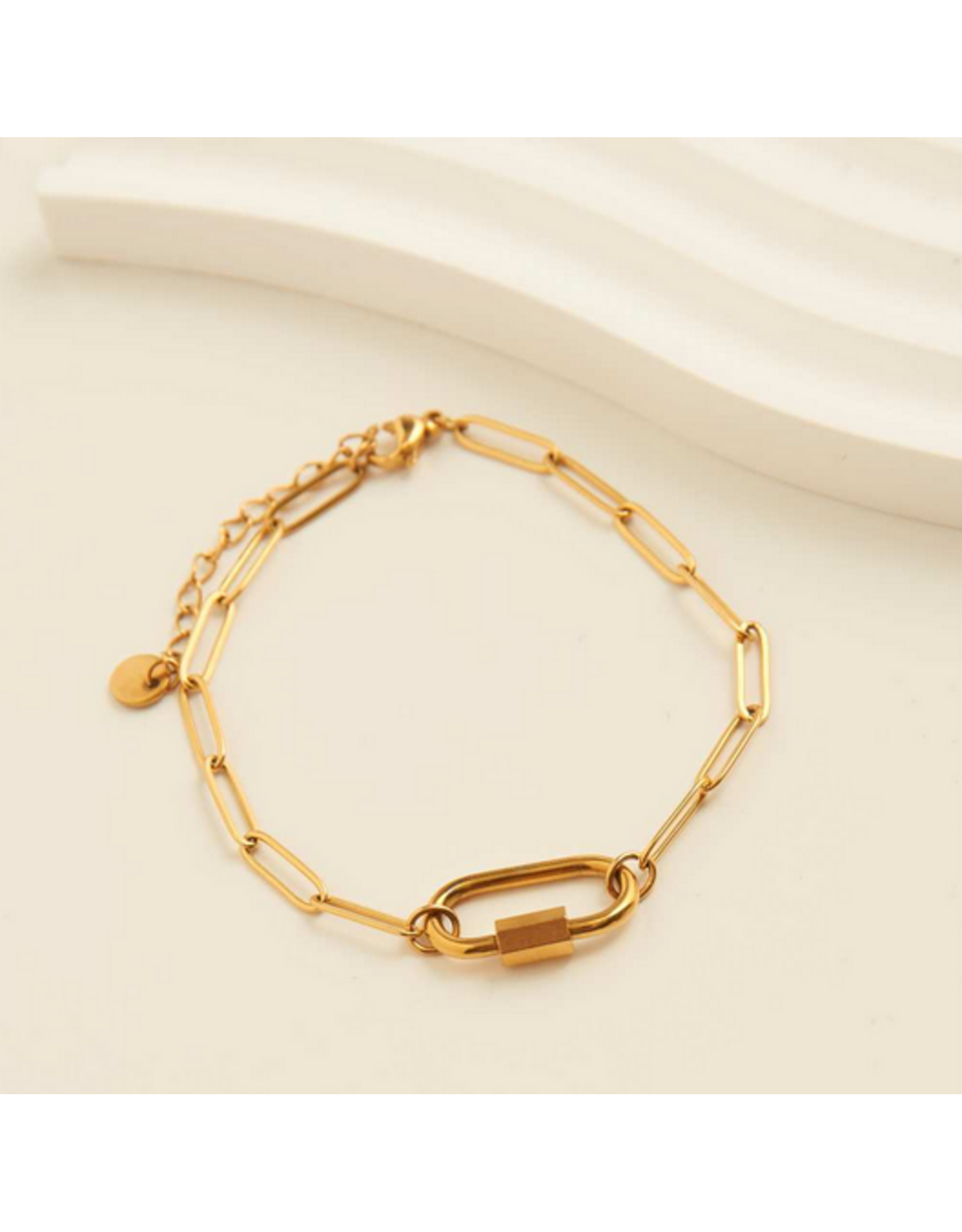 Gold Paperclip Bracelet