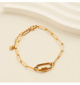 Gold Paperclip Bracelet