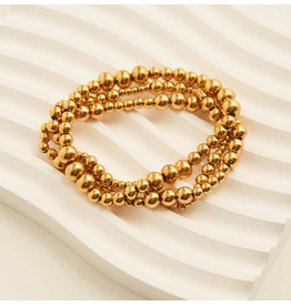 Gold Stretch Bracelets - set of 3