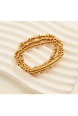 Gold Stretch Bracelets - with bar