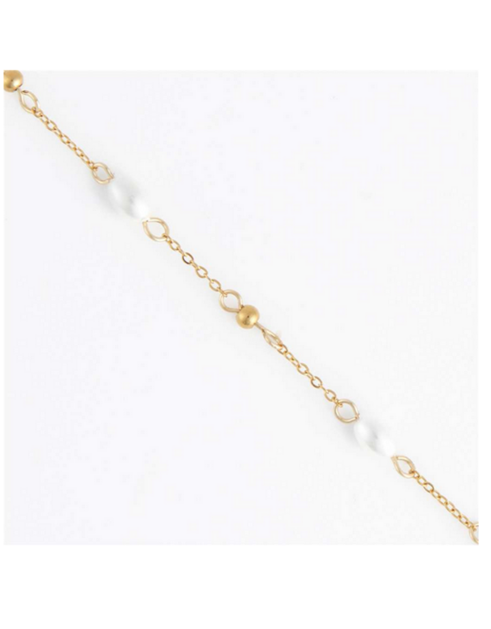 18" Gold Necklace - Pearl