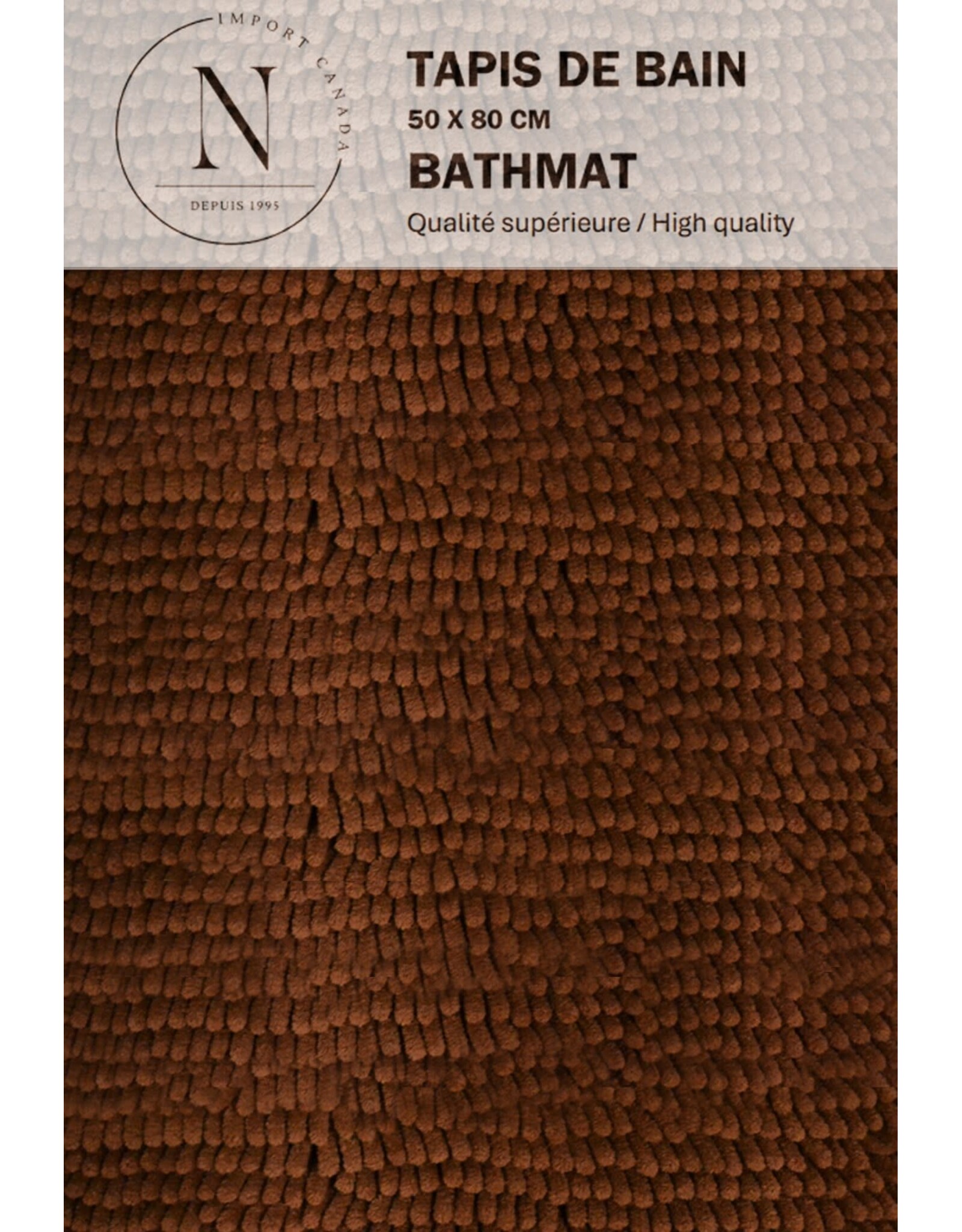 Chenille Bath Mat - Coffee