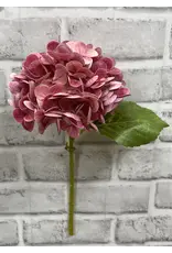 12" Fresh Touch Hydrangea Stem - Rose