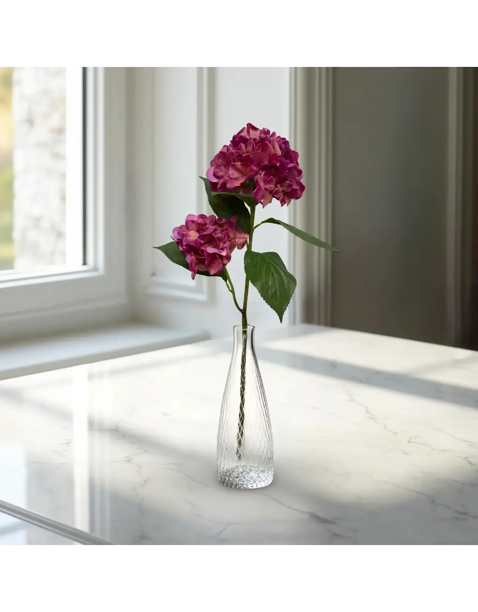 32" Fresh Touch Hydrangea Spray -Wine