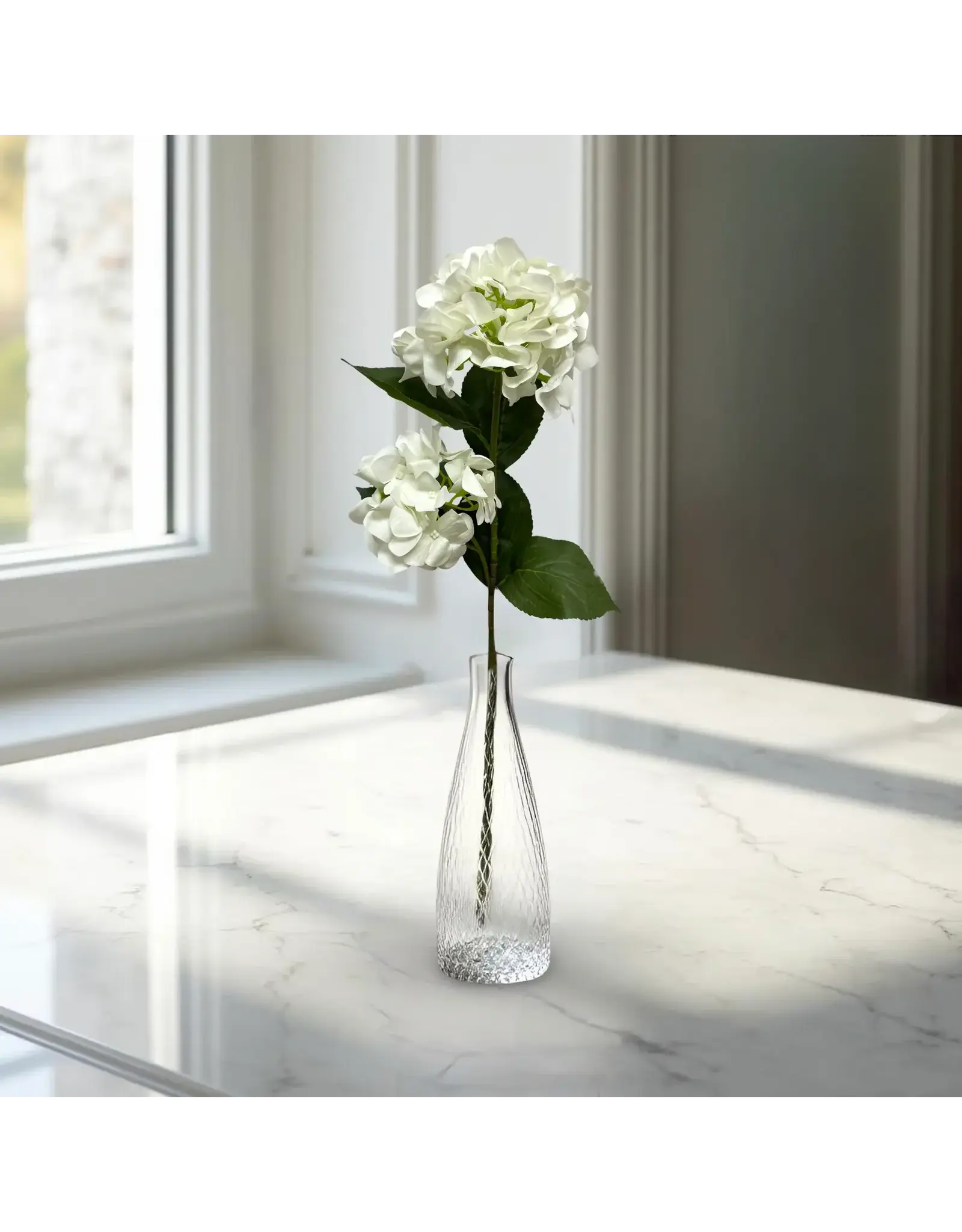 32" Fresh Touch Hydrangea Spray - White