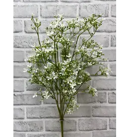 21" Mini Flower Bush - White