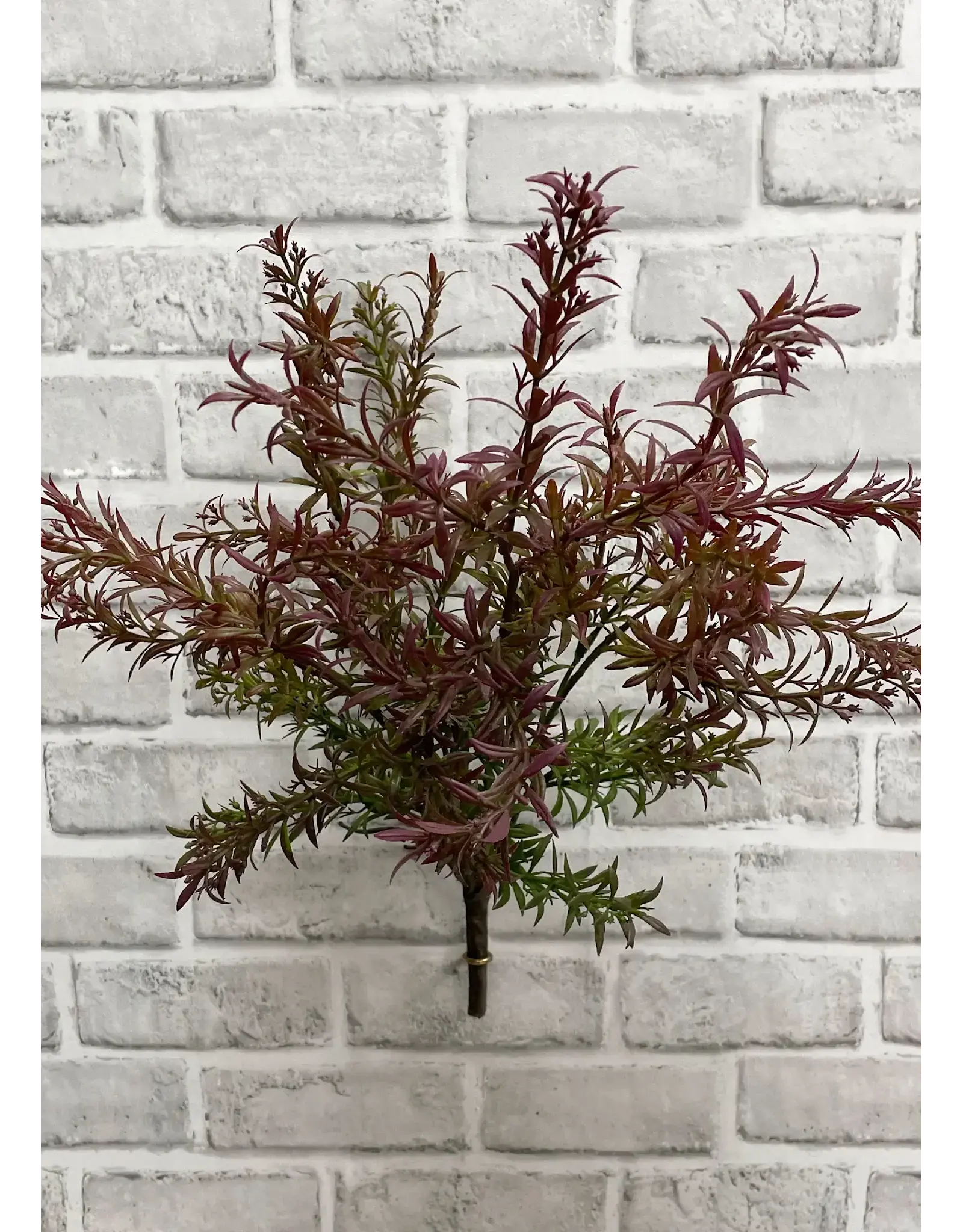 33" Sage Bush - Burgundy/Green
