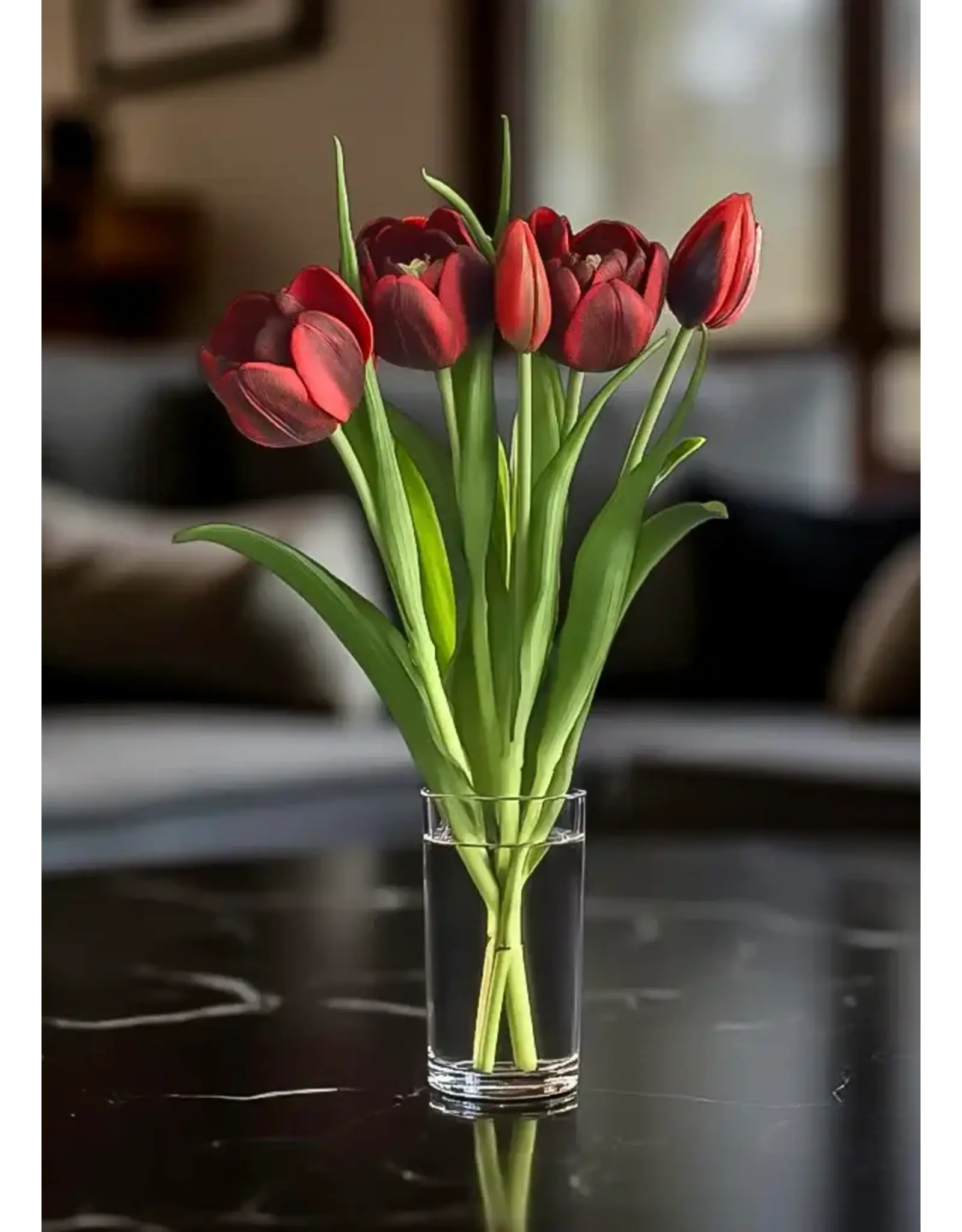 16" Fresh Touch Double Late Tulip - Red