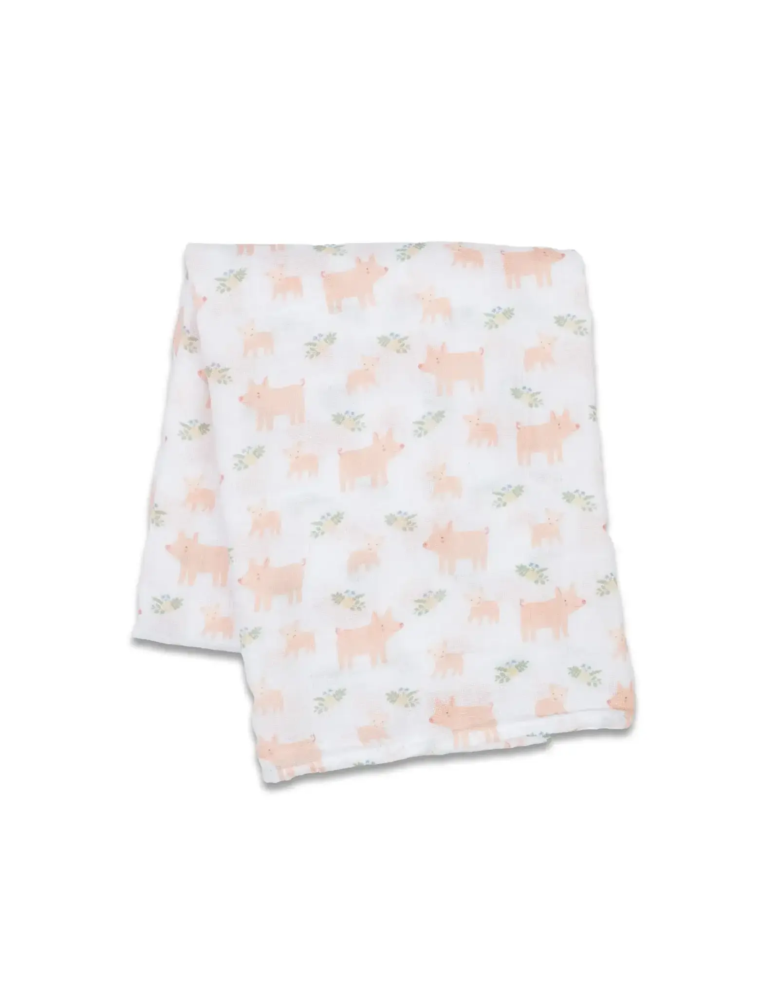 Muslin Swaddle Blanket - Piggies