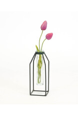 Black Iron Stand with Vase - large