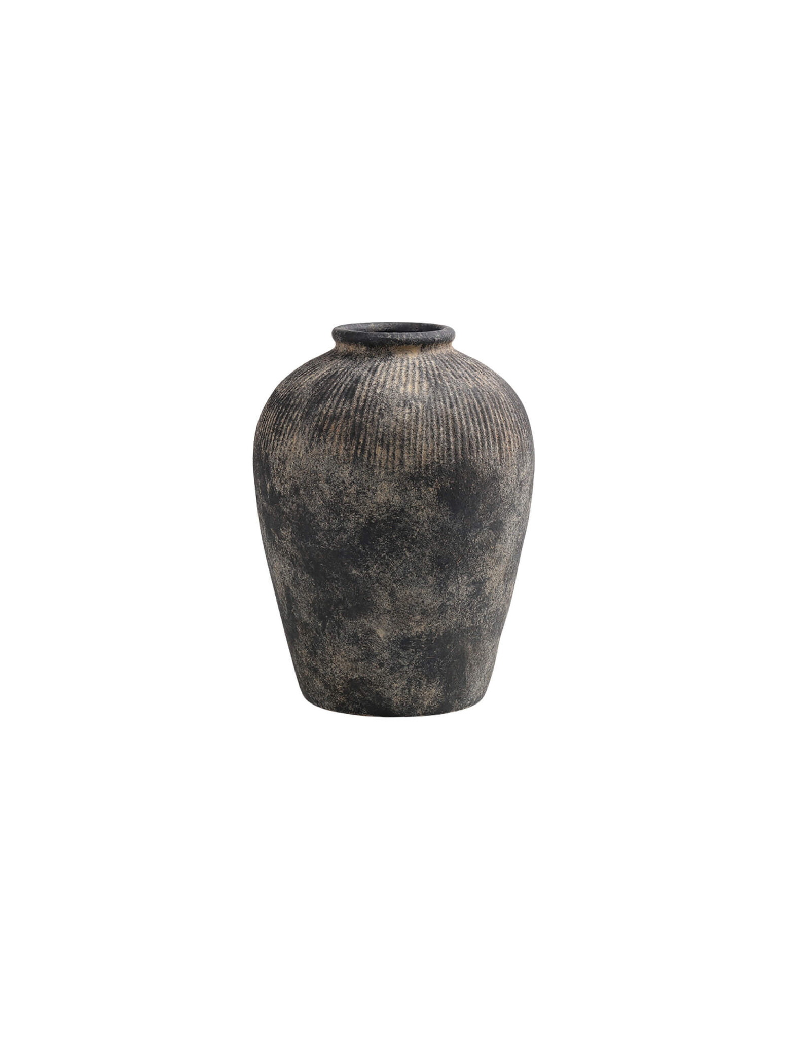 Black Terracotta Vase - medium