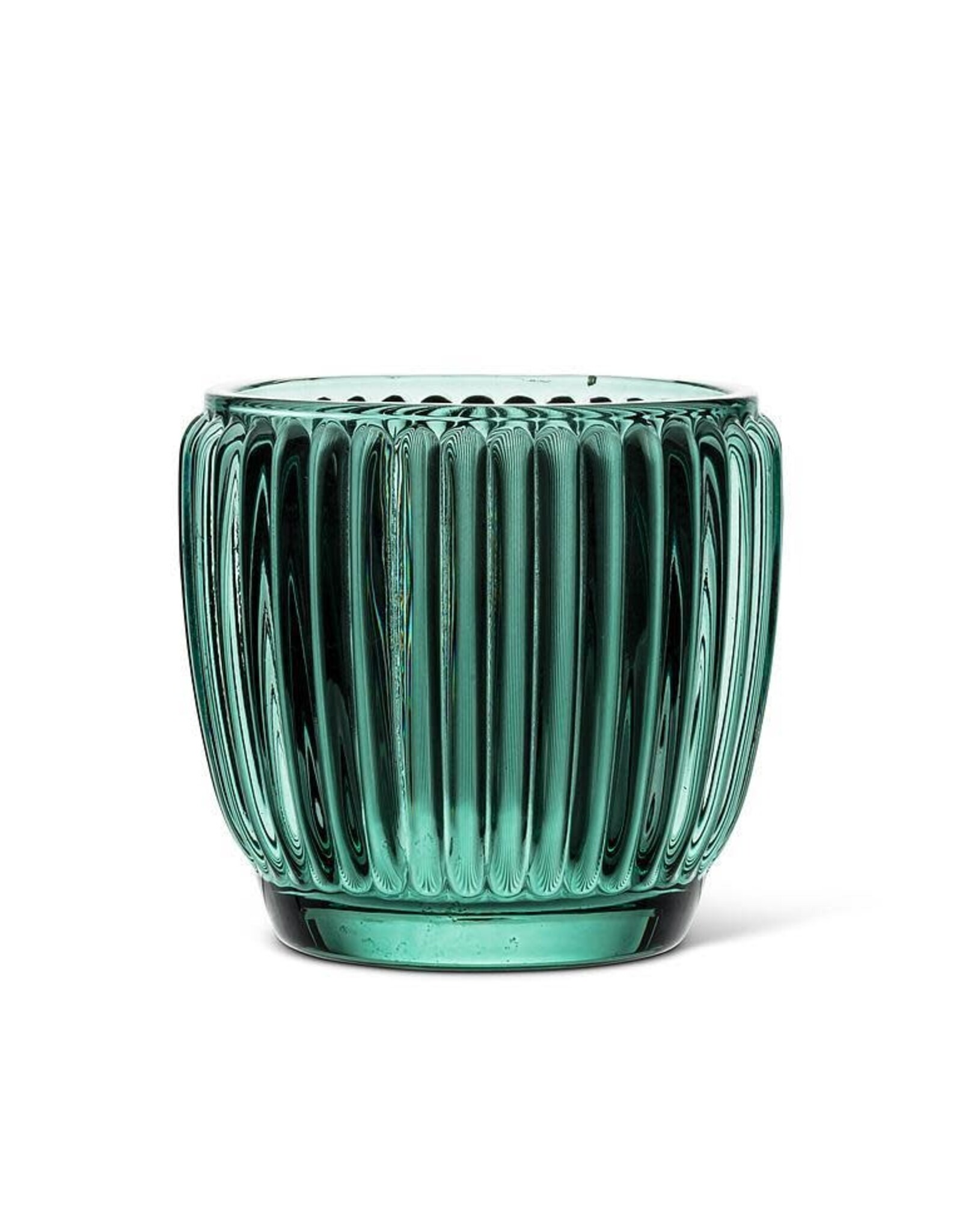 Small Ribbed Votive Holder - Blue