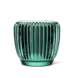 Small Ribbed Votive Holder - Blue