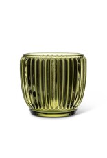 Small Ribbed Votive Holder - Moss