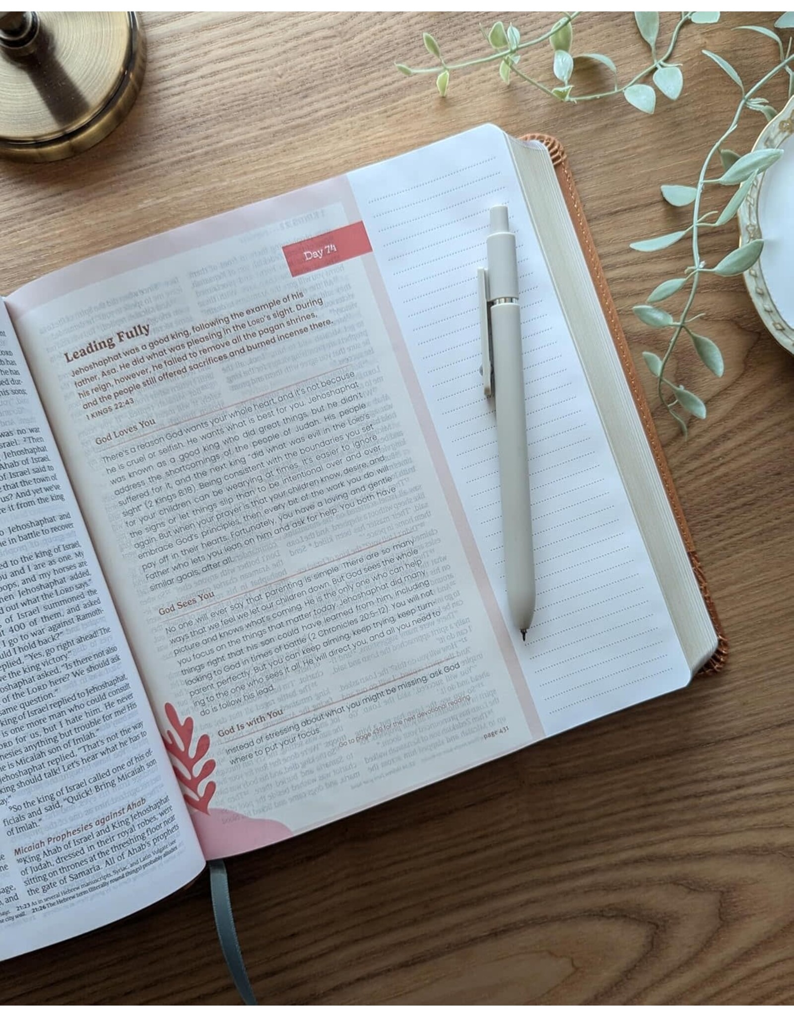 Daily Devotional Bible for Moms - NLT, Camel