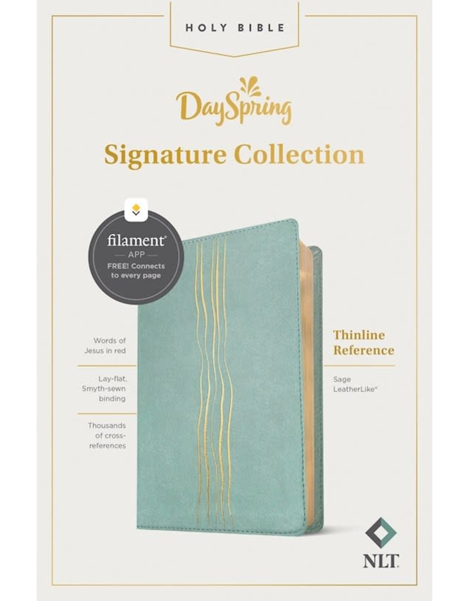 Thinline Reference Bible - NLT, Sage, Filament Enabled