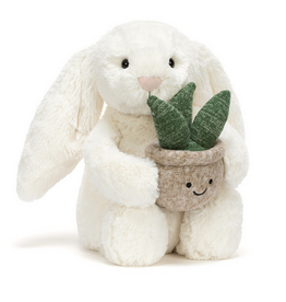 Jellycat Cream Bunny with Plant