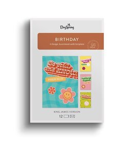 Birthday-Graphic Text - 12 Boxed Cards